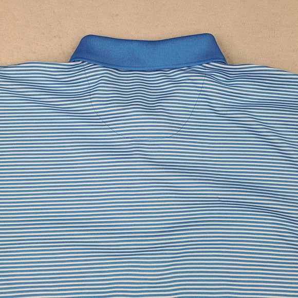 Cubavera Polo Shirt Men's XL Blue Striped Golf Short Sleeve Casual Outdoor - Picture 8 of 12